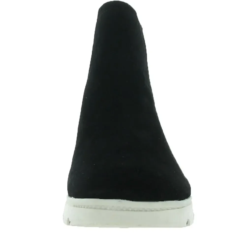 Nine West CALA Suede Slip on Sneaker Boots 6.5 Black NWT Suede Ankle Booties